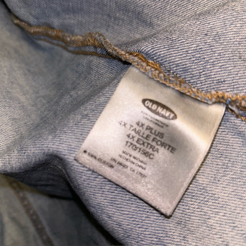 Old Navy Light Wash Denim Vest sz 4x - Picture 9 of 14